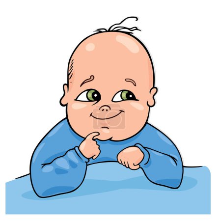 Ilustración de Ilustración vectorial de un bebé de dibujos animados - Imagen libre de derechos