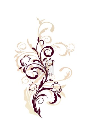 Ilustración de Elementos de diseño vectorial floral - Imagen libre de derechos