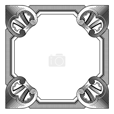 Illustration for Decorative frame with graphic ornament - Royalty Free Image