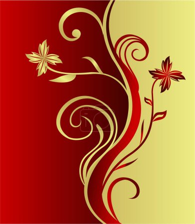 Ilustración de Hermoso ornamento floral para el diseño - Imagen libre de derechos