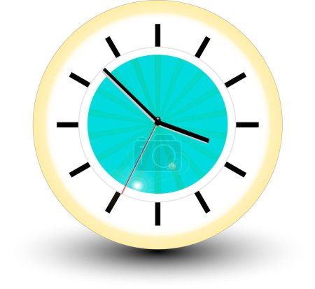 Téléchargez les illustrations : Illustration vectorielle de l'icône de l'horloge - en licence libre de droit