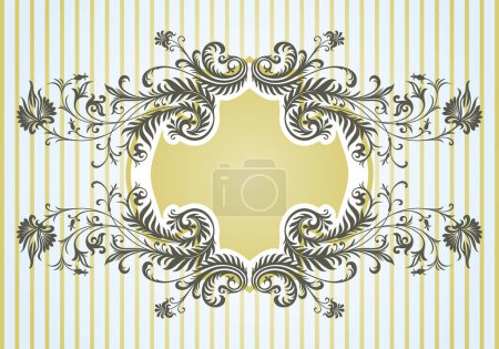 Ilustración de Marco floral vector para tarjeta de felicitación - Imagen libre de derechos