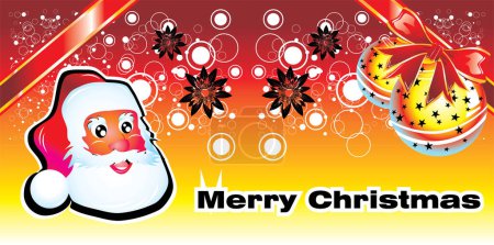 Ilustración de Feliz feliz feliz fondo de Navidad con santa claus - Imagen libre de derechos
