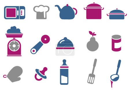 Illustration for Food and kitchen icon set - Royalty Free Image