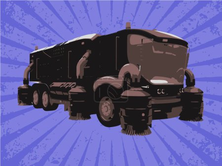 Illustration for Vector illustration of a truck. - Royalty Free Image