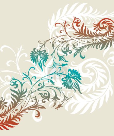 Illustration for Abstract floral background for design. vector illustration - Royalty Free Image