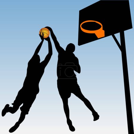 Illustration for Basketball player vector background illustration - Royalty Free Image