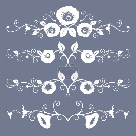Illustration for Vector seamless background with floral ornament, wallpaper - Royalty Free Image