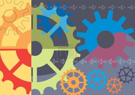 Illustration for Vector illustration of business gears. - Royalty Free Image