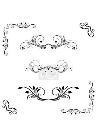 Illustration for Vector set of calligraphic design elements - Royalty Free Image