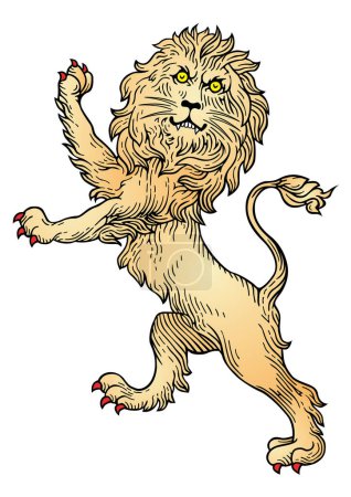 Téléchargez les illustrations : Illustration d'un lion - en licence libre de droit