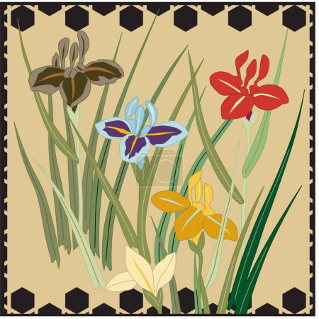 Illustration for Vector flowers  background. illustration - Royalty Free Image
