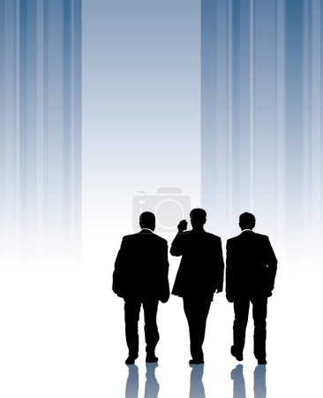 Téléchargez les illustrations : Silhouettes vectorielles des hommes d'affaires - en licence libre de droit