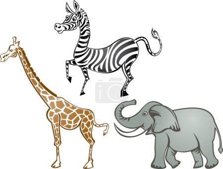 Illustration for Set of african animals - Royalty Free Image