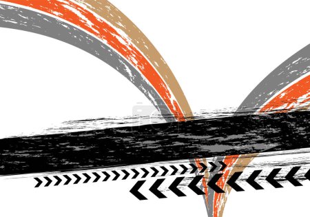 Ilustración de Neumático grunge fondo naranja - Imagen libre de derechos