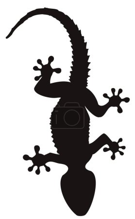 Ilustración de Tatuaje Gecko en blanco - Imagen libre de derechos