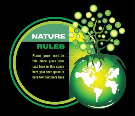 Illustration for Nature rules vector illustration - Royalty Free Image