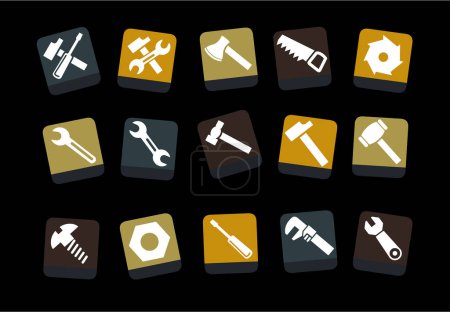 Illustration for Construction tools icon set - Royalty Free Image