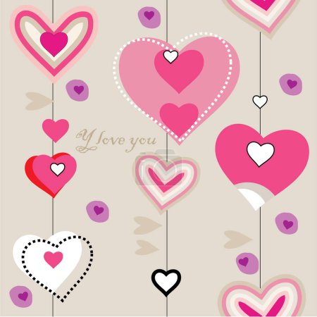 Ilustración de Patrón de San Valentín sin costuras - Imagen libre de derechos