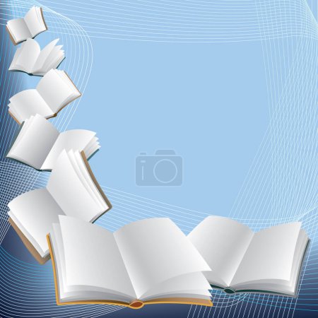 Illustration for Open bookb with blank pages, vector illustration - Royalty Free Image
