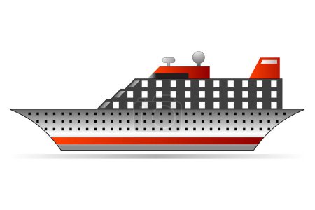 Ilustración de Icono de crucero. ilustración plana del icono del vector de crucero para la web - Imagen libre de derechos