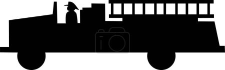 Téléchargez les illustrations : Silhouette de l'homme en camion - en licence libre de droit
