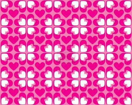 Illustration for Seamless pattern of decorative hearts. - Royalty Free Image