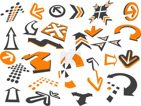 Illustration for Vector set of arrows - Royalty Free Image