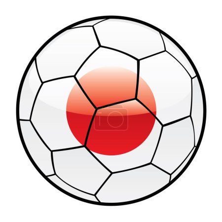 Illustration for Soccer world cup with flag of japan - Royalty Free Image