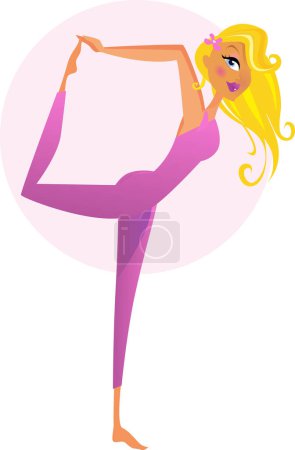 Téléchargez les illustrations : Femme faisant de l'exercice de yoga - en licence libre de droit