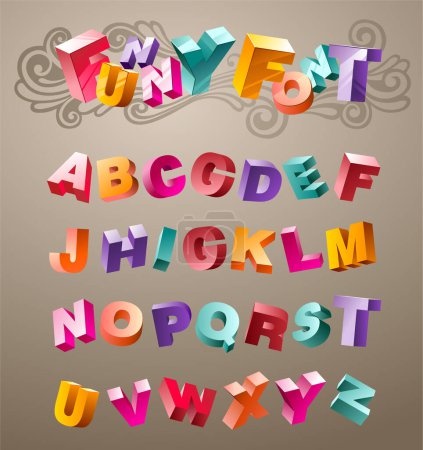 Illustration for Set of colorful letters. - Royalty Free Image