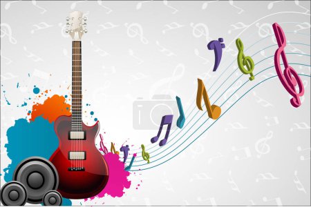 Illustration for Music notes  vector illustration - Royalty Free Image