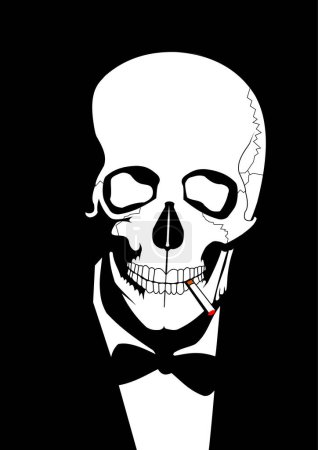 Illustration for Vector illustration of skull - Royalty Free Image