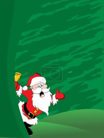 Téléchargez les illustrations : Père Noël avec cloche - en licence libre de droit
