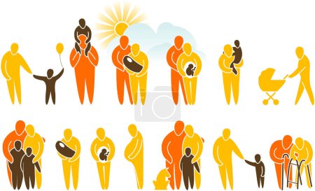 Illustration for People icon vector illustration design, symbol of people - Royalty Free Image