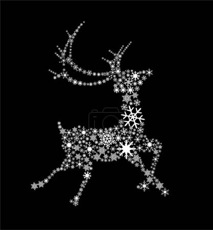 Illustration for Reindeer and snowflake. vector illustration. - Royalty Free Image