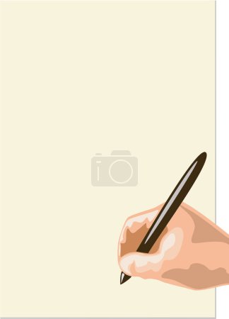 Illustration for Illustration of a hand holding a pencil - Royalty Free Image