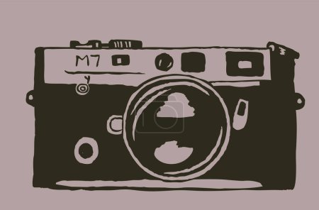 Téléchargez les illustrations : Illustration vectorielle de la vieille caméra - en licence libre de droit