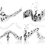 set of musical notes. vector illustration