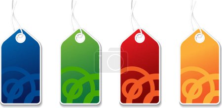 Ilustración de Etiquetas de colores con cintas - Imagen libre de derechos