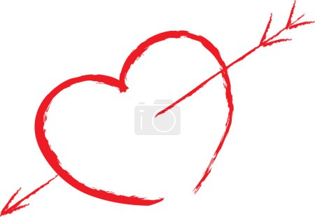 Illustration for Heart love   vector illustration - Royalty Free Image