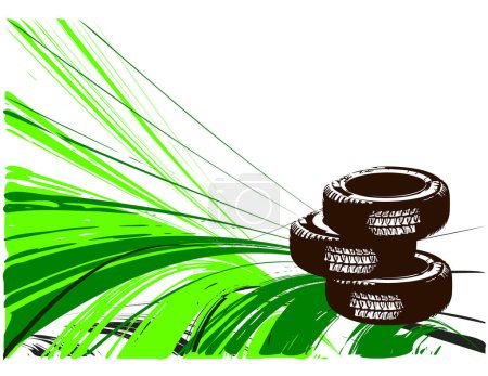 Illustration for Tires on a white background - Royalty Free Image