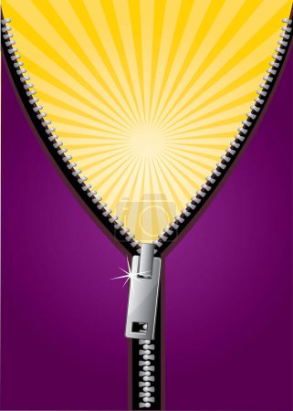 Illustration for Zipper background, vector illustration - Royalty Free Image