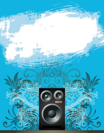 Illustration for Abstract music background with speakers - Royalty Free Image