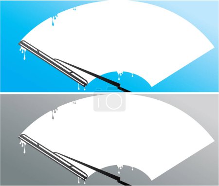 Ilustración de Conjunto de banderas blancas, azules y grises en blanco. ilustración vectorial - Imagen libre de derechos
