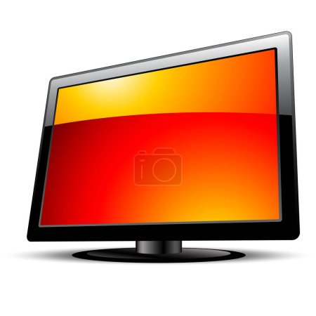 Illustration for Vector image of computer monitor - Royalty Free Image