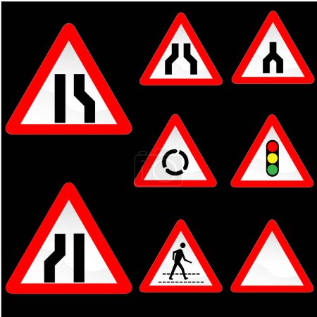 Illustration for Set of road signs - Royalty Free Image