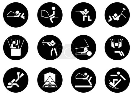 Illustration for Set of different sport icons - Royalty Free Image