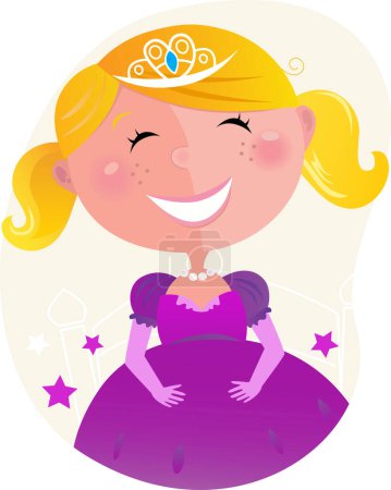 Illustration for Cartoon fairy tale girl vector illustration - Royalty Free Image