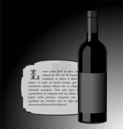 Téléchargez les illustrations : Bouteille de vin de vin - en licence libre de droit